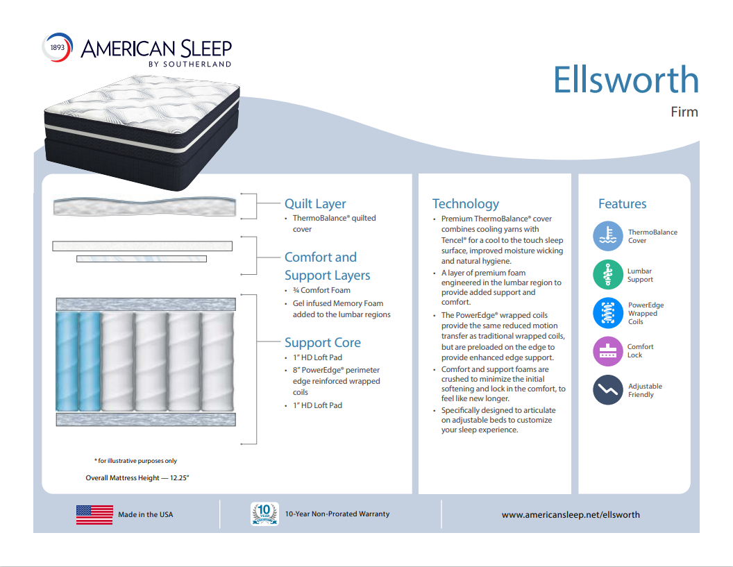American Sleep by Southerland Ellsworth Eurotop