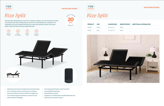 Rize Home - Rize Split Adjustable Base