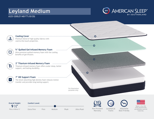 American Sleep by Southerland Leyland Medium  - 10"