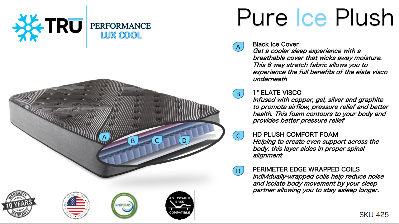 MD Tru Performance Lux Cool Black Ice Plush - 425