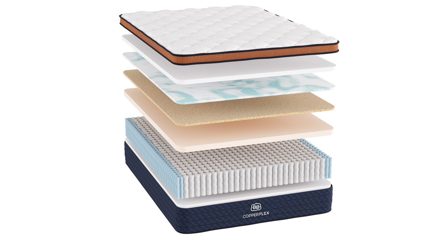 BROOKLYN BEDDING COPPER FLEX HYBRID PRO COOLING 14" - FIRM