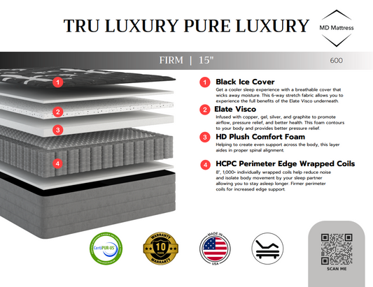 MD MATTRESS TRU 14 HCPC LUXURY FIRM 600