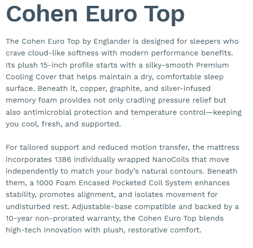 ENGLANDER COHEN EURO TOP