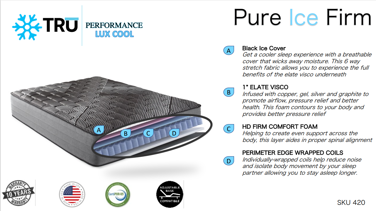 MD Tru Performance Lux Cool Black Ice Firm - 420
