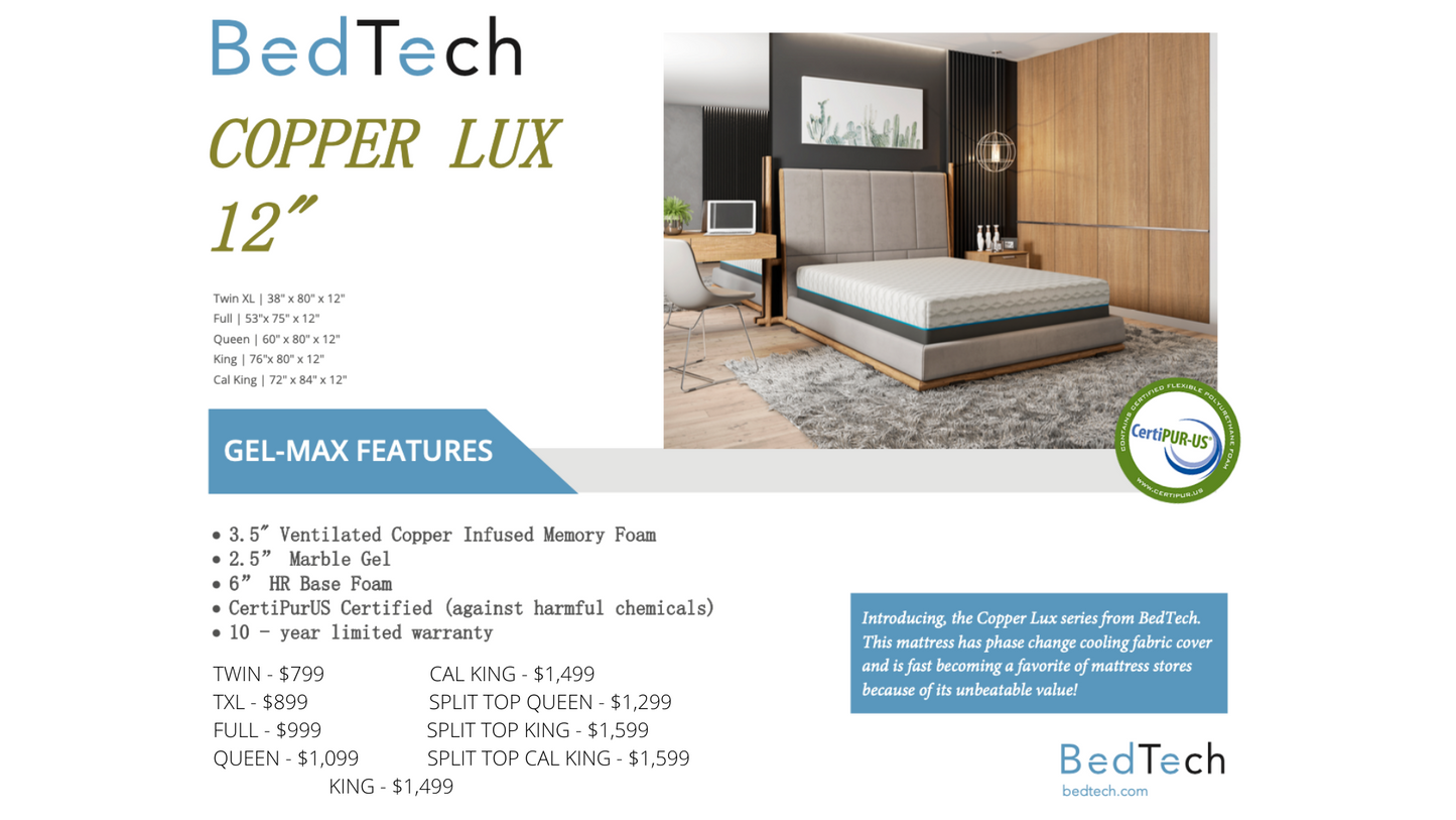 Bed Tech Copper Lux 12"